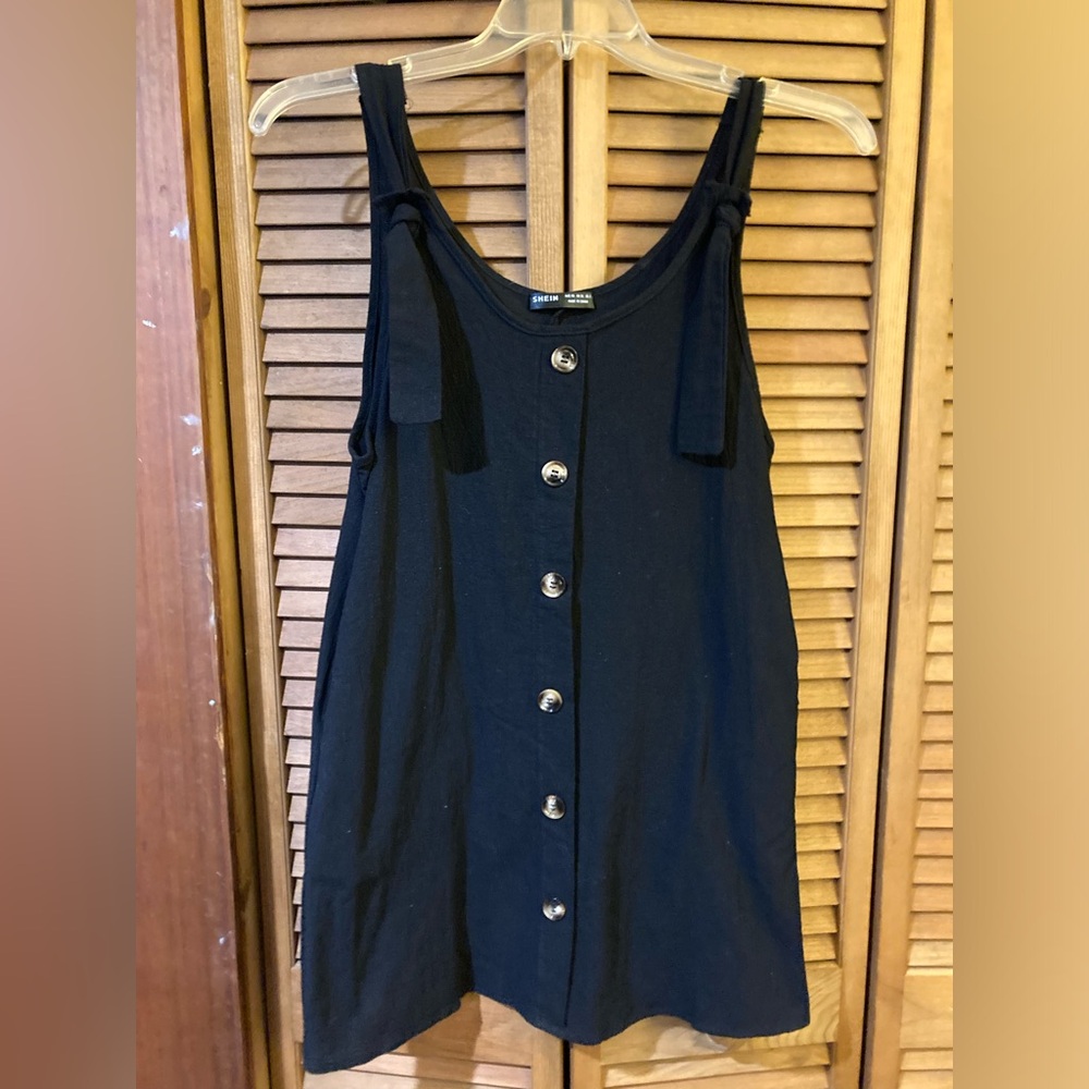 🔴 SHEIN | MATERNITY | XS | Black Sleeveless Blouse/Dress
